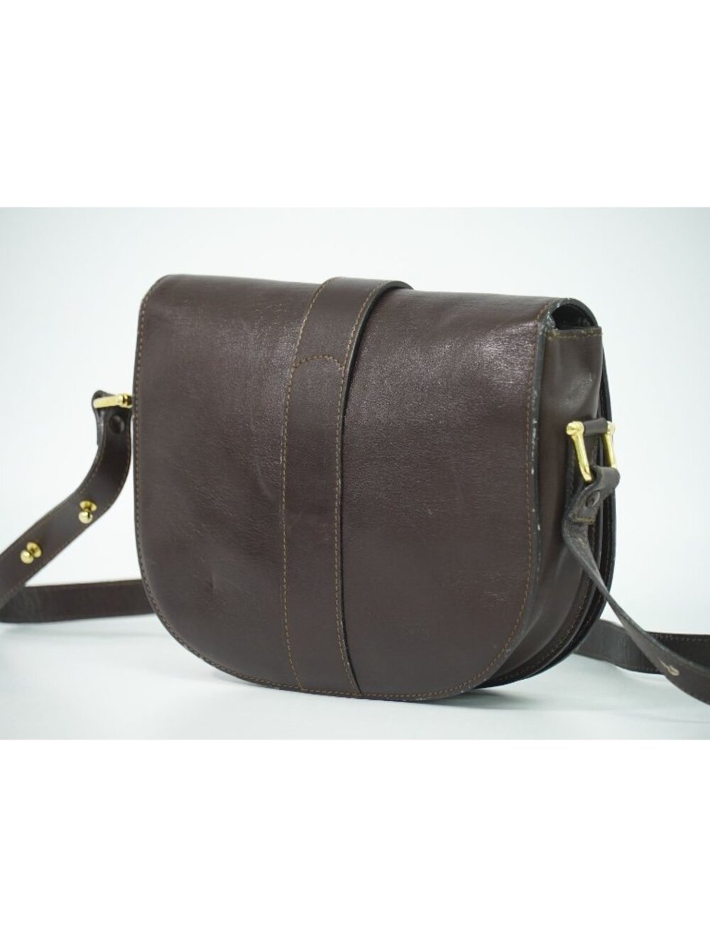 Celine Leather Shoulder Bag Pochette Brown - Picture 2 of 9